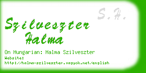 szilveszter halma business card
